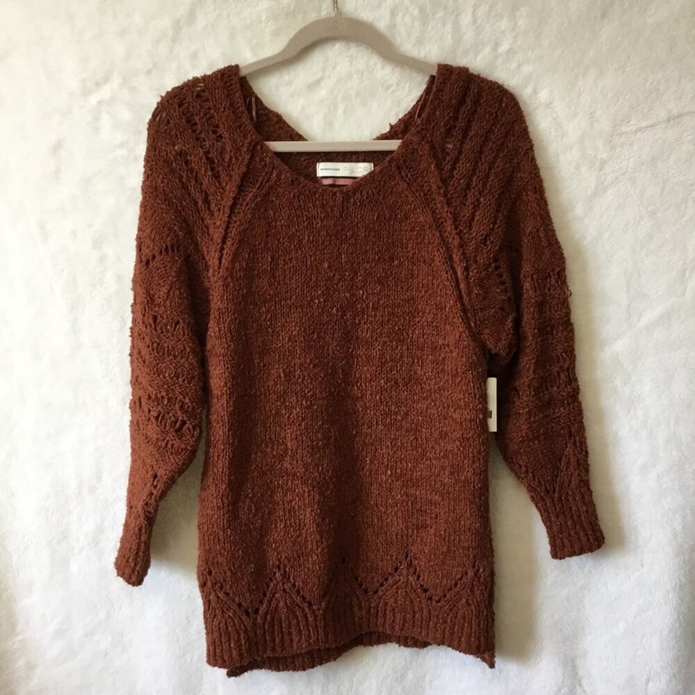 Anthropologie Cedar Pilcro Pointelle Tunic Sweater